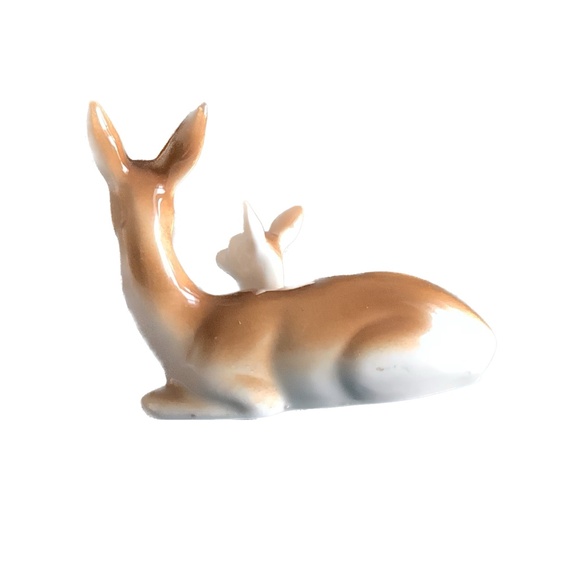 Vintage porcelain deer and fawn figurine germany no damage - Picture 3 of 4